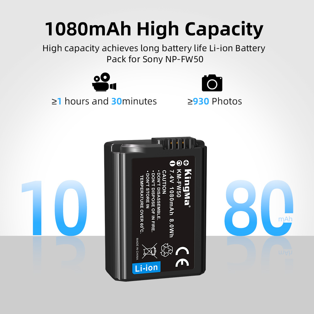 Kingma NP-FW50 baterija 1080mAh - 2